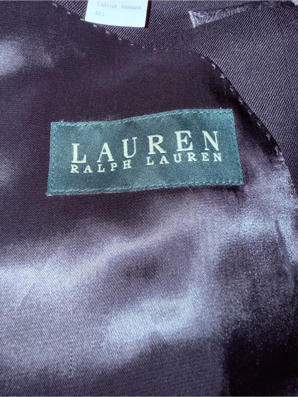 Lauren Ralph Lauren Men’s Blazer 52L 100% Wool Black Two Button Sport Coat